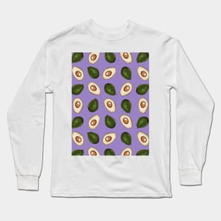 Avocado Pattern Long Sleeve T-Shirt